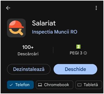 aplicația mobilă Salariat